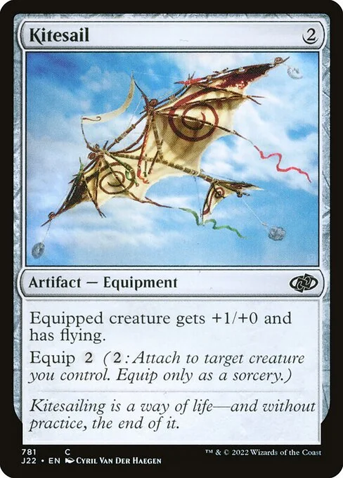 Kitesail, carta Magic di tipo Artifact — Equipment illustrata da Cyril Van Der Haegen