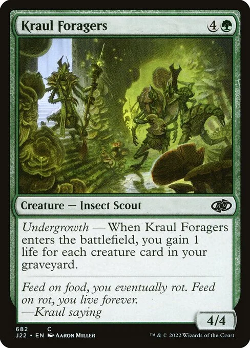 Kraul Foragers, carta Magic di tipo Creature — Insect Scout illustrata da Aaron Miller