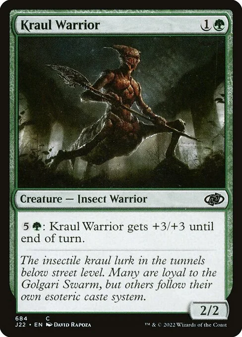 Kraul Warrior, carta Magic di tipo Creature — Insect Warrior illustrata da David Rapoza
