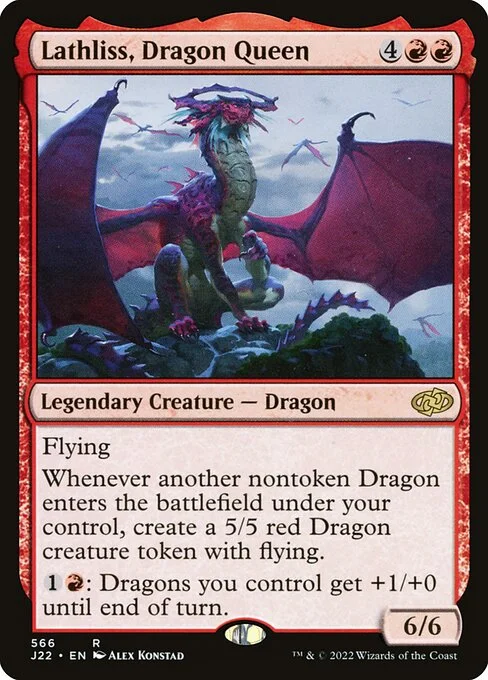 Lathliss, Dragon Queen, carta Magic di tipo Legendary Creature — Dragon illustrata da Alex Konstad