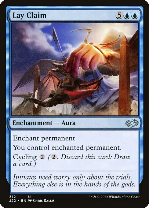 Lay Claim, carta Magic di tipo Enchantment — Aura illustrata da Chris Rallis
