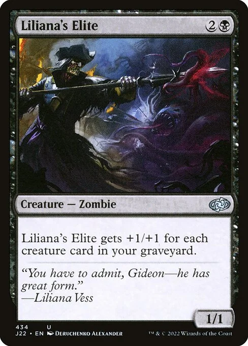 Liliana's Elite, carta Magic di tipo Creature — Zombie illustrata da Deruchenko Alexander