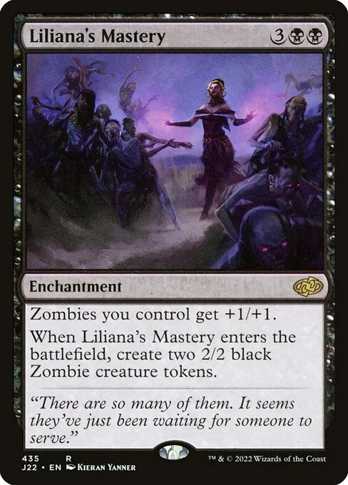 Liliana's Mastery, carta Magic di tipo Enchantment illustrata da Kieran Yanner