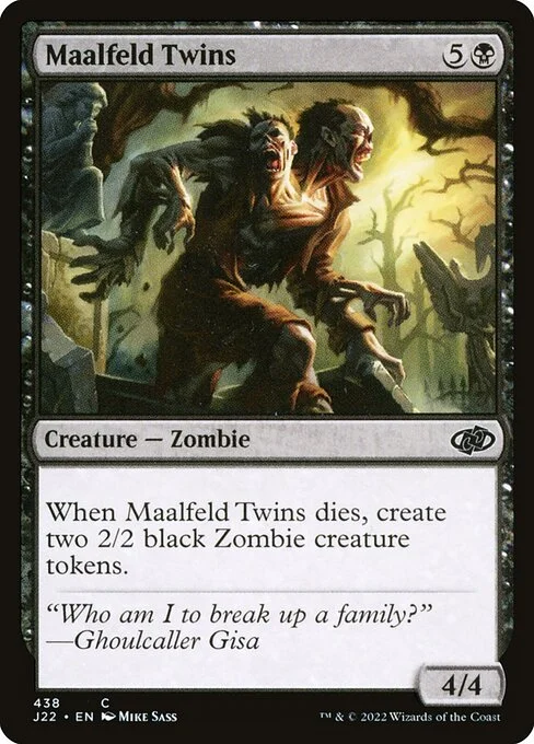 Maalfeld Twins, carta Magic di tipo Creature — Zombie illustrata da Mike Sass