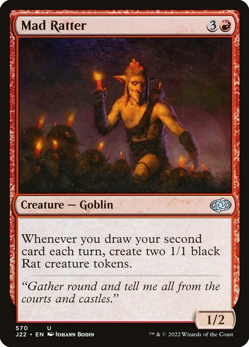 Mad Ratter, carta Magic di tipo Creature — Goblin illustrata da Johann Bodin