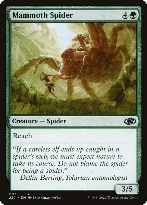 Mammoth Spider, carta Magic di tipo Creature — Spider illustrata da Lars Grant-West