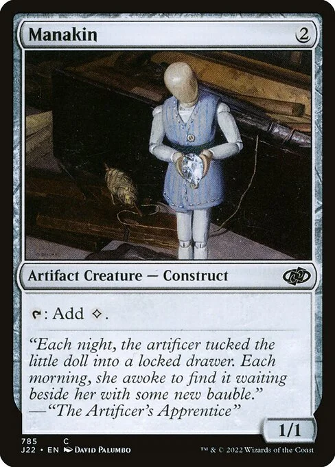 Manakin, carta Magic di tipo Artifact Creature — Construct illustrata da David Palumbo