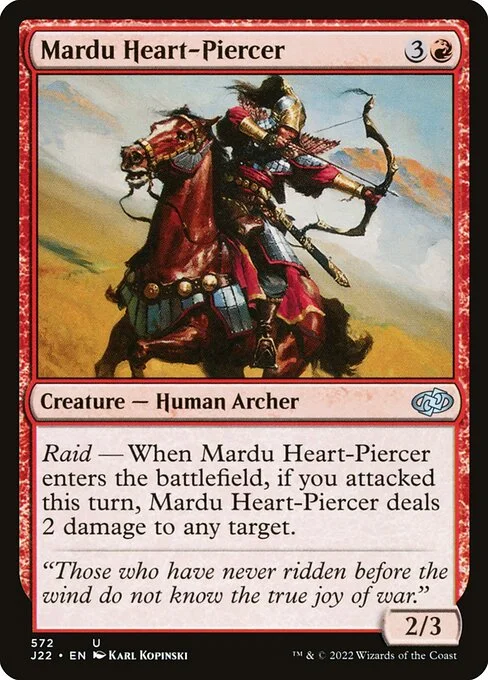 Mardu Heart-Piercer, carta Magic di tipo Creature — Human Archer illustrata da Karl Kopinski
