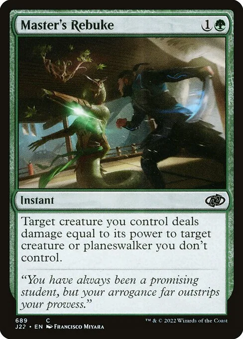 Master's Rebuke, carta Magic di tipo Instant illustrata da Francisco Miyara
