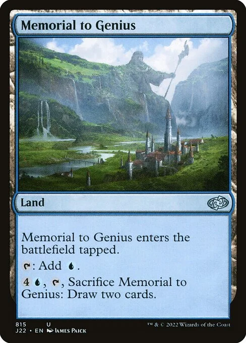 Memorial to Genius, carta Magic di tipo Land illustrata da James Paick