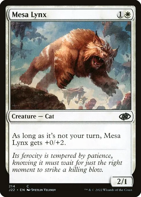 Mesa Lynx, carta Magic di tipo Creature — Cat illustrata da Svetlin Velinov