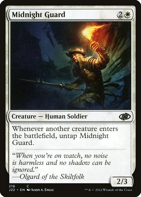 Midnight Guard, carta Magic di tipo Creature — Human Soldier illustrata da Jason A. Engle