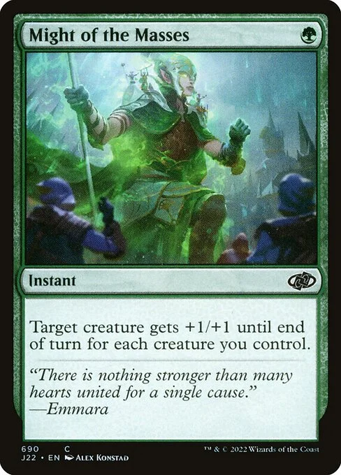 Might of the Masses, carta Magic di tipo Instant illustrata da Alex Konstad