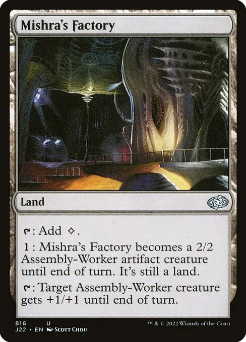Mishra's Factory, carta Magic di tipo Land illustrata da Scott Chou