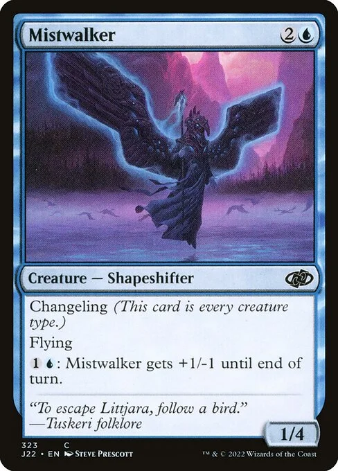 Mistwalker, carta Magic di tipo Creature — Shapeshifter illustrata da Steve Prescott