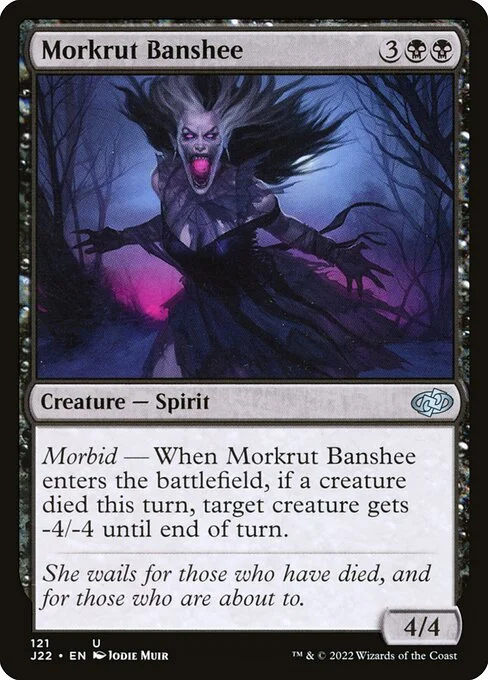 Morkrut Banshee, carta Magic di tipo Creature — Spirit illustrata da Jodie Muir