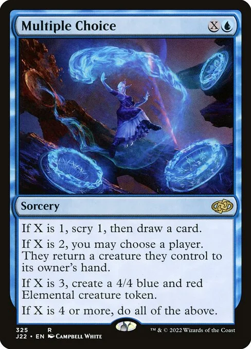 Multiple Choice, carta Magic di tipo Sorcery illustrata da Campbell White