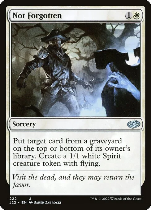 Not Forgotten, carta Magic di tipo Sorcery illustrata da Darek Zabrocki