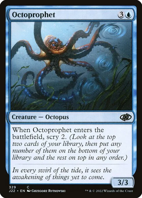 Octoprophet, carta Magic di tipo Creature — Octopus illustrata da Grzegorz Rutkowski