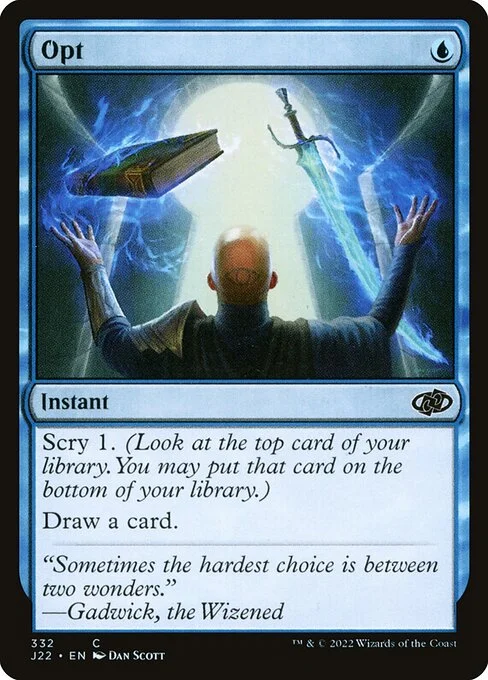Opt, carta Magic di tipo Instant illustrata da Dan Murayama Scott