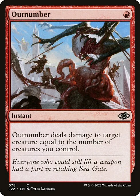 Outnumber, carta Magic di tipo Instant illustrata da Tyler Jacobson