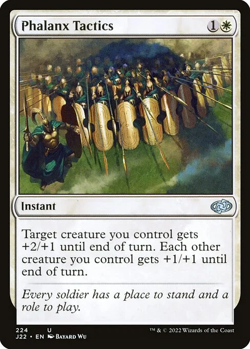 Phalanx Tactics, carta Magic di tipo Instant illustrata da Bayard Wu