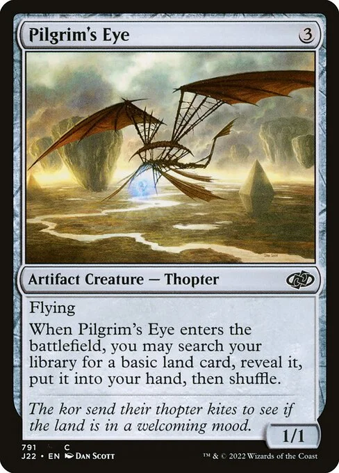 Pilgrim's Eye, carta Magic di tipo Artifact Creature — Thopter illustrata da Dan Murayama Scott