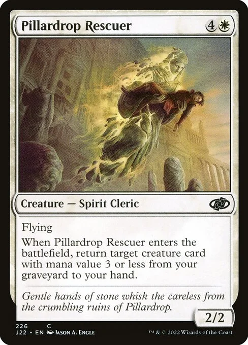 Pillardrop Rescuer, carta Magic di tipo Creature — Spirit Cleric illustrata da Jason A. Engle