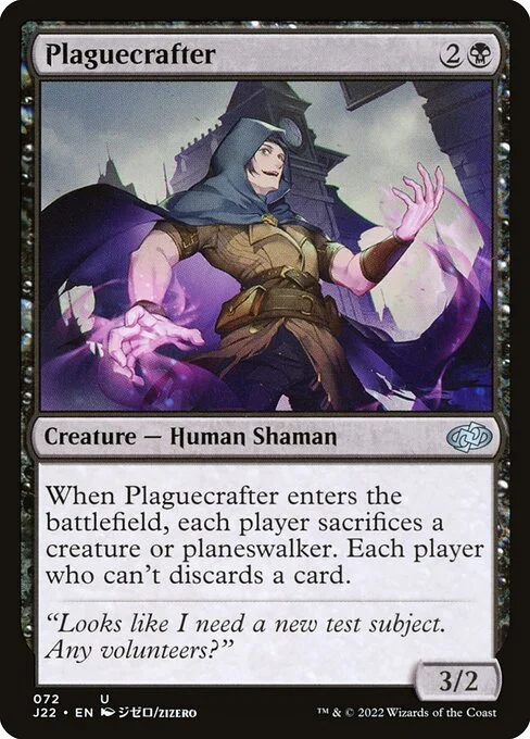 Plaguecrafter, carta Magic di tipo Creature — Human Shaman illustrata da zizero