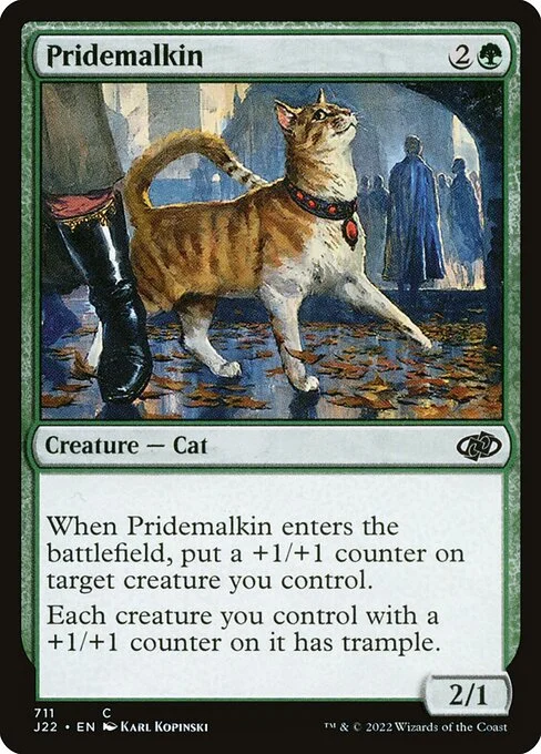 Pridemalkin, carta Magic di tipo Creature — Cat illustrata da Karl Kopinski