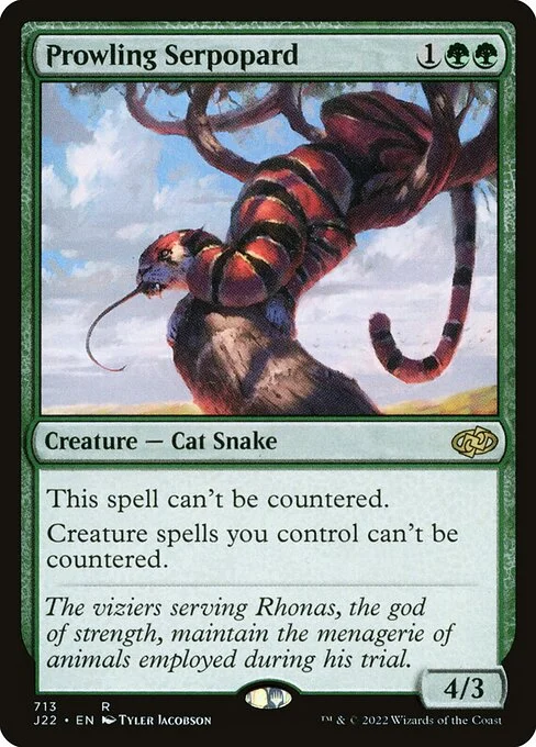 Prowling Serpopard, carta Magic di tipo Creature — Cat Snake illustrata da Tyler Jacobson