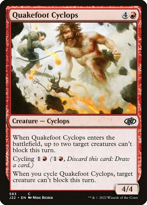 Quakefoot Cyclops, carta Magic di tipo Creature — Cyclops illustrata da Mike Bierek