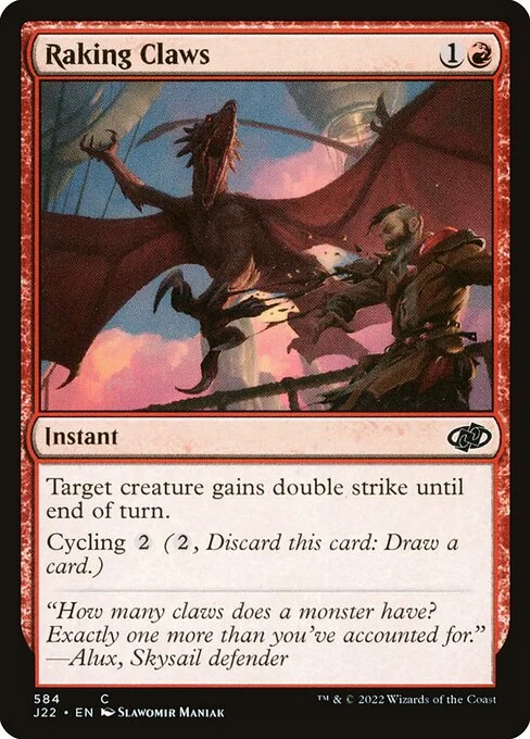 Raking Claws, carta Magic di tipo Instant illustrata da Slawomir Maniak