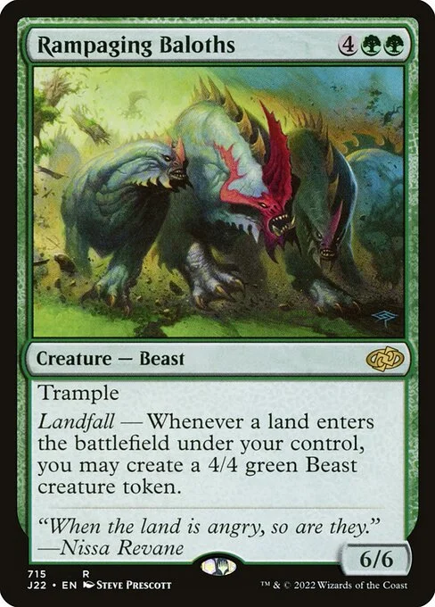 Rampaging Baloths, carta Magic di tipo Creature — Beast illustrata da Steve Prescott