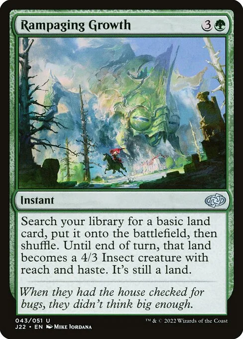 Rampaging Growth, carta Magic di tipo Instant illustrata da Mike Jordana