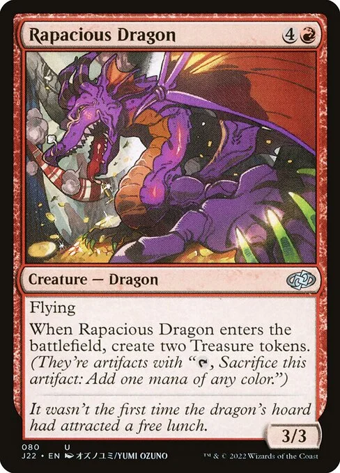 Rapacious Dragon, carta Magic di tipo Creature — Dragon illustrata da Yumi Ozuno