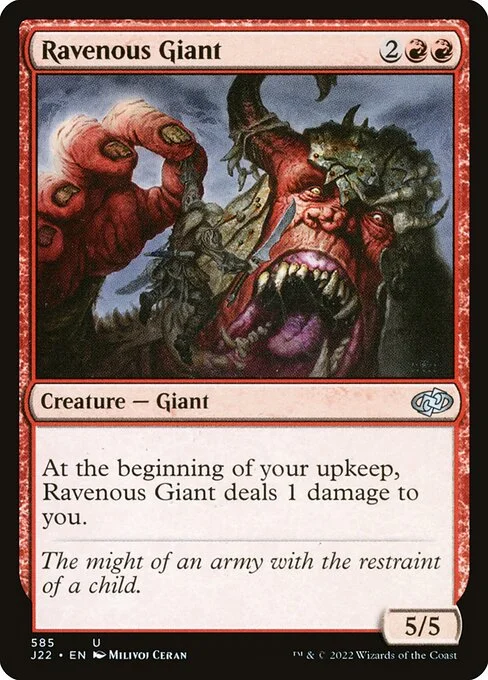 Ravenous Giant, carta Magic di tipo Creature — Giant illustrata da Milivoj Ćeran