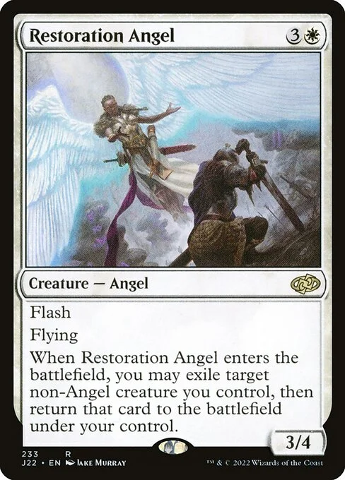 Restoration Angel, carta Magic di tipo Creature — Angel illustrata da Jake Murray