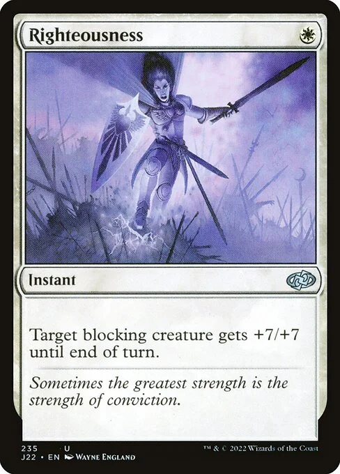 Righteousness, carta Magic di tipo Instant illustrata da Wayne England