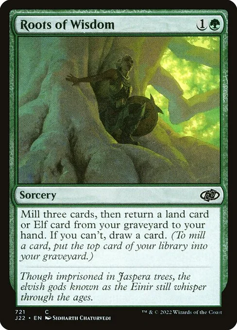 Roots of Wisdom, carta Magic di tipo Sorcery illustrata da Sidharth Chaturvedi