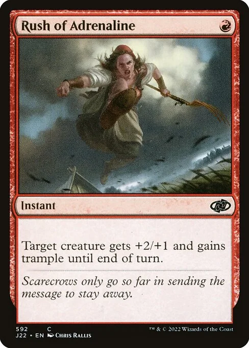 Rush of Adrenaline, carta Magic di tipo Instant illustrata da Chris Rallis