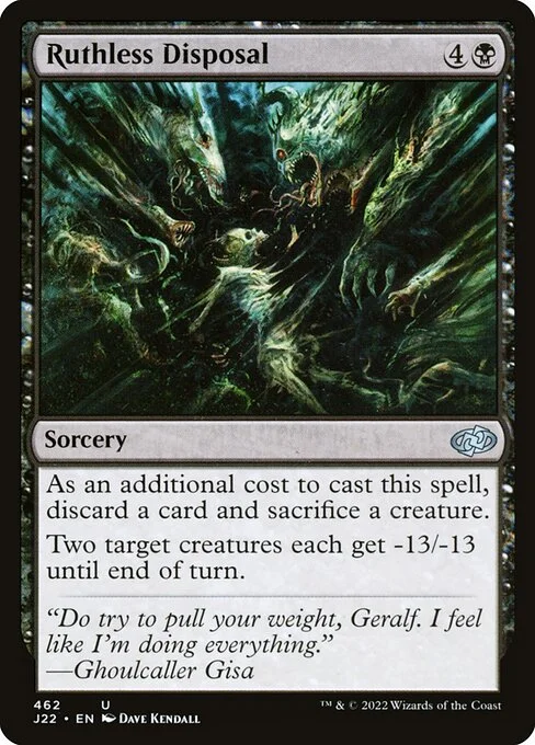 Ruthless Disposal, carta Magic di tipo Sorcery illustrata da Dave Kendall