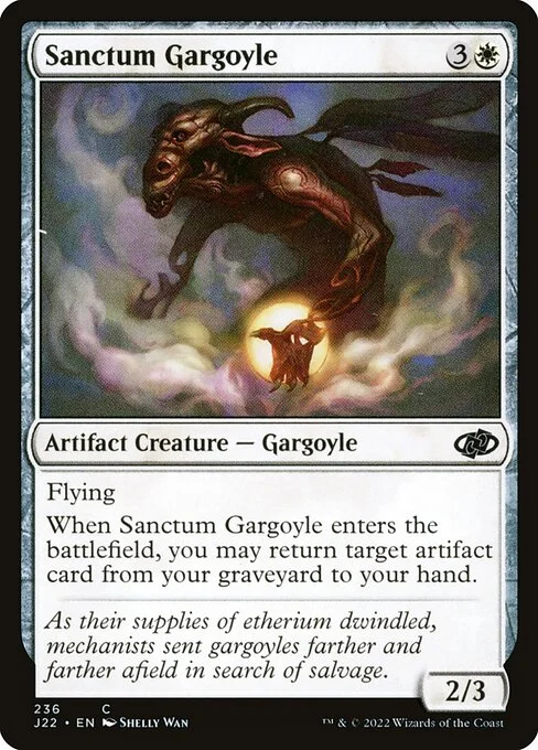 Sanctum Gargoyle, carta Magic di tipo Artifact Creature — Gargoyle illustrata da Shelly Wan