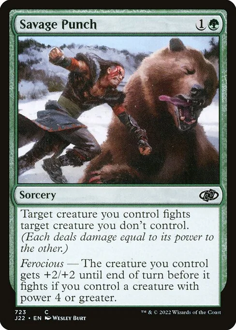Savage Punch, carta Magic di tipo Sorcery illustrata da Wesley Burt