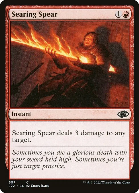 Searing Spear, carta Magic di tipo Instant illustrata da Chris Rahn
