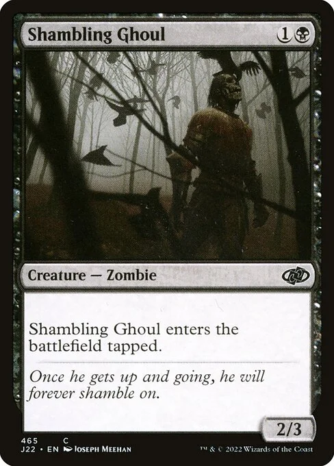 Shambling Ghoul, carta Magic di tipo Creature — Zombie illustrata da Joseph Meehan