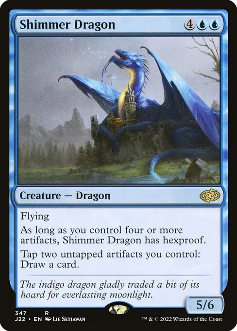 Shimmer Dragon, carta Magic di tipo Creature — Dragon illustrata da Lie Setiawan