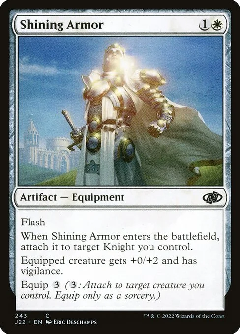 Shining Armor, carta Magic di tipo Artifact — Equipment illustrata da Eric Deschamps