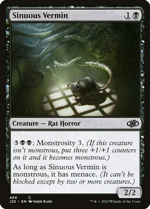 Sinuous Vermin, carta Magic di tipo Creature — Rat Horror illustrata da Jason Kang
