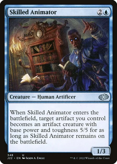 Skilled Animator, carta Magic di tipo Creature — Human Artificer illustrata da Jason A. Engle
